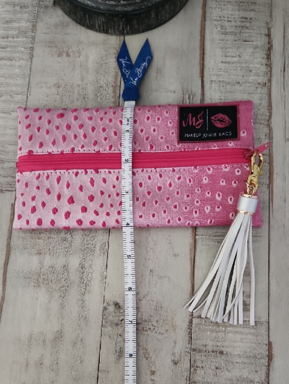 Makeup Junkie Bags Pink Cosmetic Pouch Trio with Tassel - Picture 9 of 11